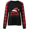 thumbnail image 4 of Weiqiqre Women Fall Clothes Christmas Shirt Women Gnomes Plaid Splicing Raglan T-Shirt Xmas Holiday Casual Long Sleeve Tee, 4 of 4