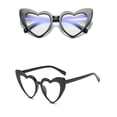 thumbnail image 2 of VLOOCKLW Heart Shaped Rimless Sunglasses Transparent Candy Color Frameless Glasses for Women, UV Protection Fashion Shades for Daily Wear & Parties, 2 of 2