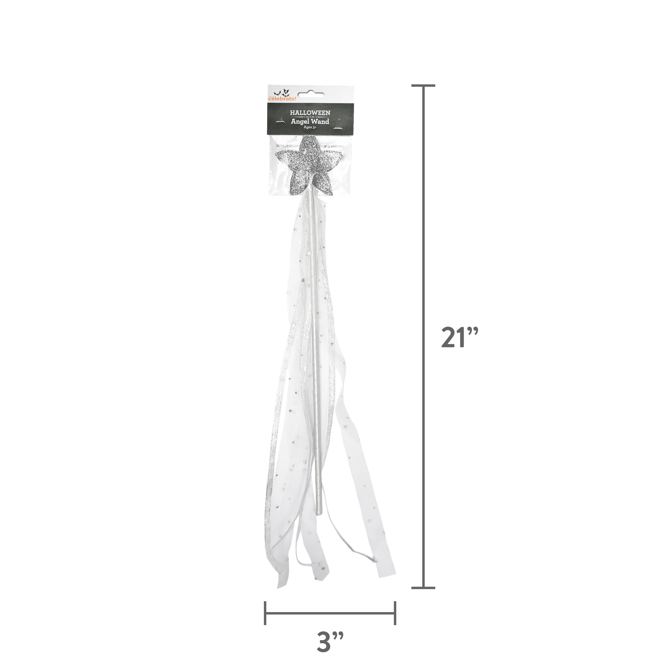 Angel Wand Costume Accessory for Children, Silver, Halloween by Way To Celebrate