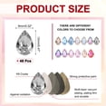 thumbnail image 2 of Uxcell 48 Pcs 3D Teardrop Rhinestones Diamond Nail Charm Crystal Pointback K9 Glass Rhinestones, 8x12mm, Gray, 2 of 6