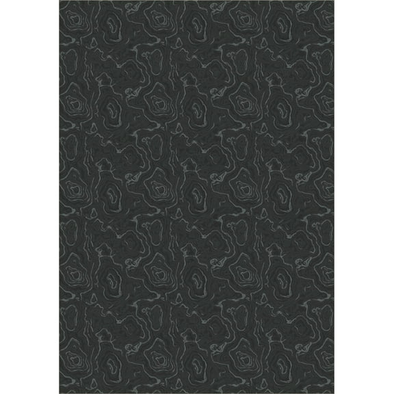Milliken Imagine Figurative Area Rug LASTING BEAUTY DEEP TURQUOISE Lasting Beauty Deep Turquoise 3' 10" x  5' 4" Rectangle