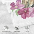 thumbnail image 4 of GZHJMY Flower Owl Cotton Towels Set 2 Pcs Absorbent Hand Towel Face Towels Kitchen Towels Bath Towels for Bathroom Laundry Room Kitchen 16 x 28 Inches, 4 of 7