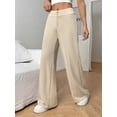 thumbnail image 3 of Yesfashion Women's Wide Leg High Waist Loose Palazzo Office Pants with Pockets Work Pants for Women Business Casual, 3 of 8