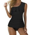 thumbnail image 1 of Women's Fashion Sexy Bikini Split Solid Color Top Swimsuit, 1 of 5