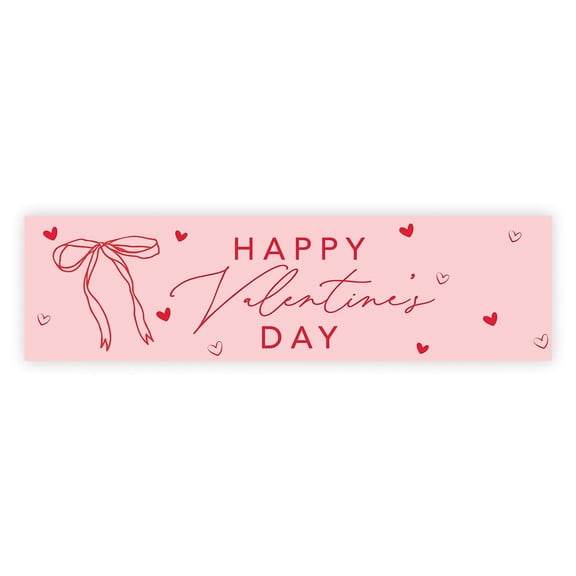 Koyal Wholesale Modern Coquette Bow Valentines Day Banner Cute Party Decorations 13x48