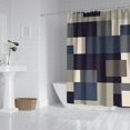 thumbnail image 3 of Shower Curtain Set with Snap-in,Simple Elegannt Geometry Pattern (4) Shower Curtains Waterproof Shower Liner,Contemporary Chic Polyester Bathroom Curtains,72x72Inch, 3 of 4