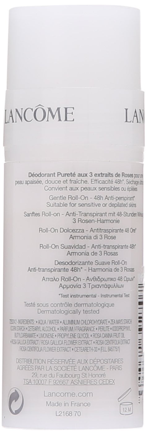 Lancome Deodorant Purete Gentle Roll-On for Unisex, 1.7 Walmart.com