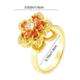 thumbnail image 3 of Anillo de flores para mujer, anillo giratorio de cristal con forma de flor, anillo giratorio ajustable, ideal para San Valentín, regalo de joyería para mujer, anillo de metal., 3 of 6