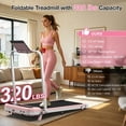 thumbnail image 5 of YZRUN Walking Pad with 10% Incline, Walking Pad Treadmill for Home, Walking Pad Under Desk with Handle Bar, Foldable Walking Pad, Pink, 5 of 9