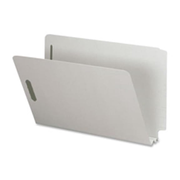 End Tab Pressboard Fastener Folder- 2in. Exp- Legal- Gray