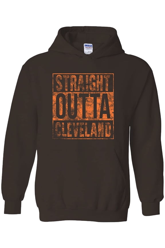 Apparel Straight Outta Cleveland Hoodie - X-Large - Brown
