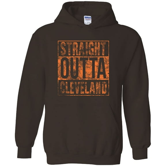 UGP Campus Apparel Straight Outta Cleveland Hoodie - X-Large - Brown