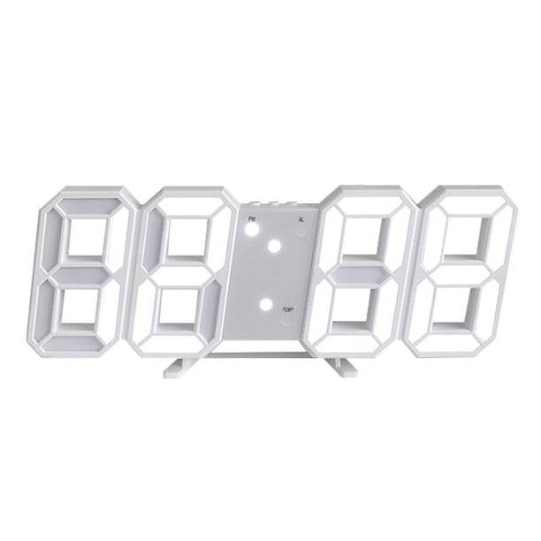 Reloj de pared LED, despertador, termómetro digital 3D inteligente