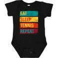thumbnail image 3 of Inktastic Tennis Player Eat Sleep Tennis Repeat Boys or Girls Baby Bodysuit, 3 of 5