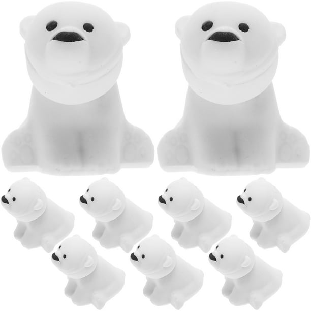 20 gomas de borrar con forma de oso polar, mini gomas de borrar para lápices, material escolar para niños