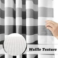 thumbnail image 3 of Textured Fabric Stall Shower Curtain 36 x 72 inch,Black Ombre Stripped Shower Curtains for Bathroom with 12 Hooks, 3 of 6