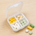 thumbnail image 6 of Pill Organizer 4 Compartment Portable White for Travel and Purse, 6 of 7