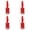 Red 4PCS, variant on Red Large Curved Comb With Design Men's And Women's Curly Hair Straight Hair Static Smooth Hair Portable