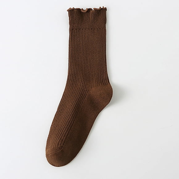 Namzi 6 pares de calcetines de algodón para mujer, calcetines finos, suaves, cómodos y transpirables, calcetines por encima del tobillo para negocios y ocasiones informales (marrón).