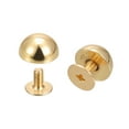 thumbnail image 1 of Unique Bargains 10x6mm Screw Back Rivets Solid Round Head Leather Studs Gold Tone 20 Pack, 1 of 5