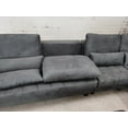 thumbnail image 4 of STENDMAR 4pc 120" to 152" L Shape Living Room/Family Room Modular Dark Gray Microfiber Sectional Sofa Couches Set with Lumbar Support Accent Throw Pillows S6839LDG, 4 of 5
