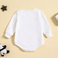 thumbnail image 4 of WOYY Newborn Boys New Year Bodysuit Letter Printed Long Sleeve Pullover Romper Playsuit, 4 of 5