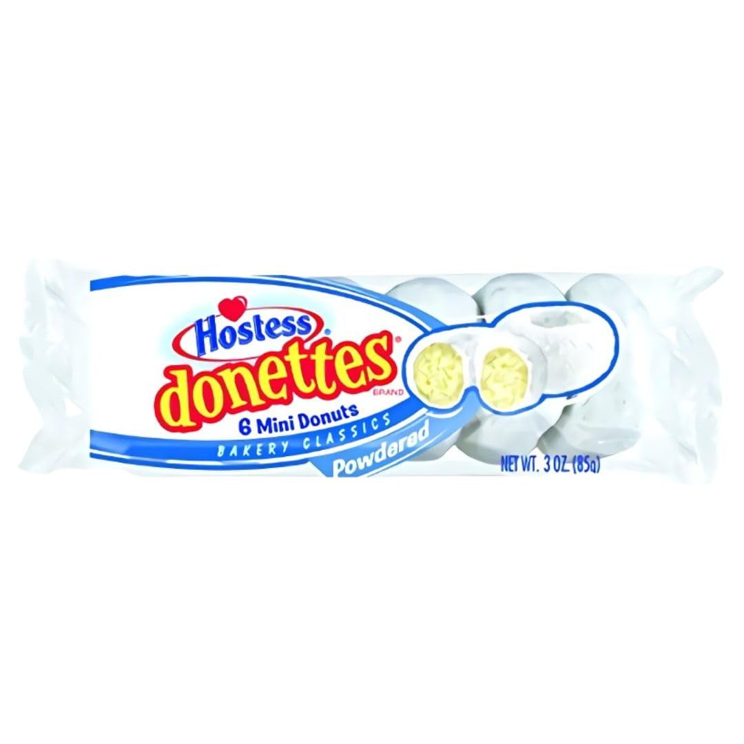 The Snack Store Bundle Hostess Donettes Powdered, 3 Ounce, 2 Boxes of 10 Count (6 Mini Donuts), 120 Total Donettes!