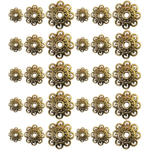 MasteelfCA 300 Pcs Embouts de Perles en Alliage Perles d'Espacement Fabrication de Bijoux Bricolage