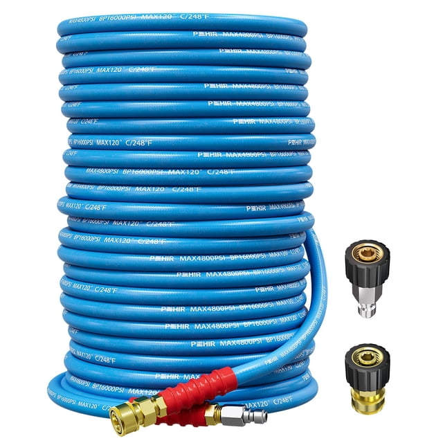 Manguera para hidrolavadora POHIR 30 m 3/8" 4800 PSI para agua caliente y fría