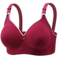 thumbnail image 2 of TAGOLD Womens Summer Plus Size Brs,Push Up Casual Bra for Womens,Women's Plus Size Without Steel Rims Comfortable And Breathable Gathering Underwear Non-magnetic Thin Cup Bra, 2 of 4