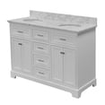 thumbnail image 7 of Aria 60" Double Bathroom Vanity with White Cabinet and Carrara Marble Top, 7 of 7