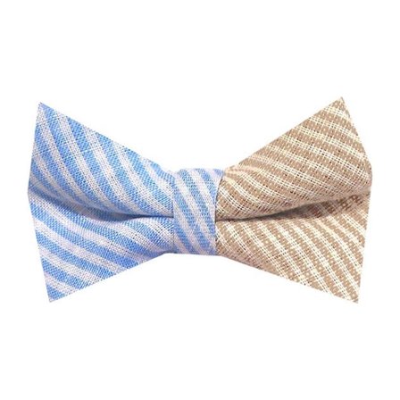 The John Linnon Blue & Biege Bow Tie by Andy & Evan Size 5/7Y