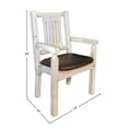 thumbnail image 2 of Homestead Collection Captain's Chair, Clear Lacquer Finish w/ Upholstered Seat, Saddle Pattern, 2 of 4