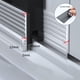 thumbnail image 2 of Franja de sellado para ventana corrediza Franja de sellado de hueco de puerta de aleación de aluminio para hermeticidad contra el viento, 2 of 7