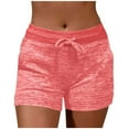 thumbnail image 2 of Olyvenn 2025 Womens Summer Shorts Trendy Drawstring Loose Yoga Pants Elastic High Waisted Beach Shorts Comfy Short Pants Pink L, 2 of 6