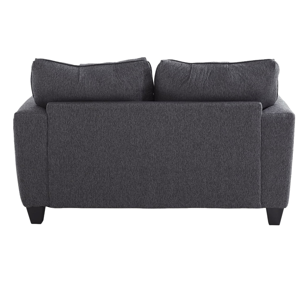 Roundhill Furniture Kanta Contemporary Fabric Loveseat, Features a Pillow Back, Graphite Gray