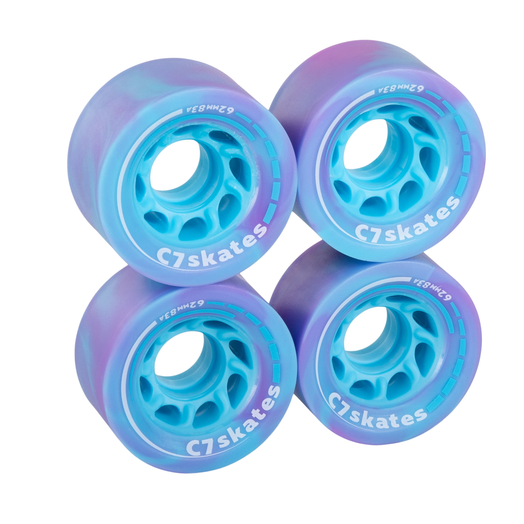 C7skates Dark Magic 62mm Quad Roller Skate Wheels (Twilight Swirl