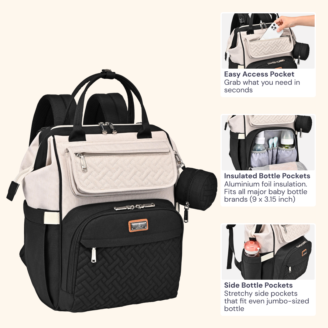 BabbleRoo Large Capacity Baby Diaper Backpack photo 4