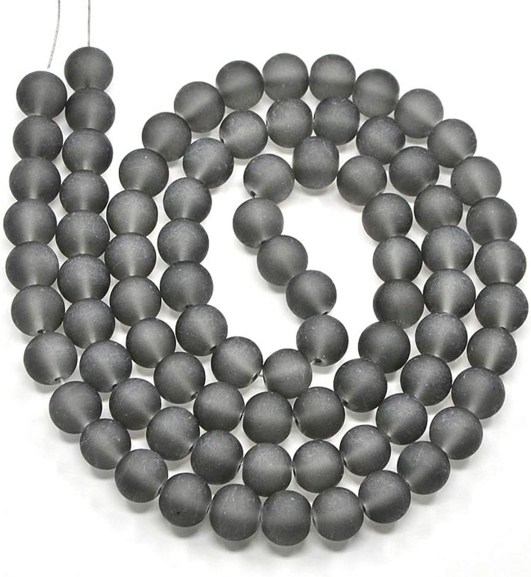 20 Strands 4mm Transparent Glass Bead Strands Frosted Round Beads for Jewelry Making About 200pcs/strand