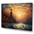 thumbnail image 2 of Designart "Yellow And Blue Drama Of A Stormy Night City" City Art Deco Canvas Print, 2 of 5