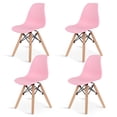 thumbnail image 1 of Sillas Infantiles para Niños con Asiento Ergonomico de Plastico y Estructura de Madera Diseño Tipo Eames - Sillas Preescolar Estilo Moderno con Soporte de Acero Set 4 Piezas, 1 of 5
