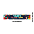 thumbnail image 3 of Yatrandify Colorful Welcome Back to School Banner with School Supplies Elements Backdrop Background Party Decorations for Classroom Entrance School Events Photo Props First Day Celebrations, 3 of 8
