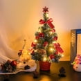 thumbnail image 5 of 18" Christmas Table Decorations Lighted Mini Tree, DIY Artificial Small Christmas Tree with Pine and Star, Perfect for Desktop Table Home Kitchen Dinning Hall Holiday, 5 of 6