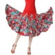 thumbnail image 2 of Falda De Baile De Salón Latino Con Columpio Grande Para Mujer Faldas De Flamenco De Vals Rojo SM SunniMix Vestido de baile latino, 2 of 6