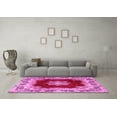 thumbnail image 3 of Ahgly Company Indoor Round Medallion Pink Traditional Area Rugs, 5' Round, 3 of 4