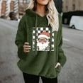 thumbnail image 4 of qucoqpe Womens Christmas Wool Fuzzy Fleece Hoodies Sweatshirts 2025 Casual Long Sleeve Baggy Pullover Sweater Tops Winter Clothing with Pockets, 4 of 5