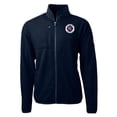 thumbnail image 2 of Men's-Cutter & Buck  Navy New England Revolution Big & Tall Cascade Eco Sherpa Fleece Full-Zip Jacket, 2 of 3