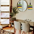 thumbnail image 4 of FSLiving Rainbow Striped Linen Fabric Lamp, 9.8"/25cm Diameter, Vibrant Colorful Design for E26 Bulbs, Playful Decor for Kids Room, Bedroom, Living Room, 4 of 6