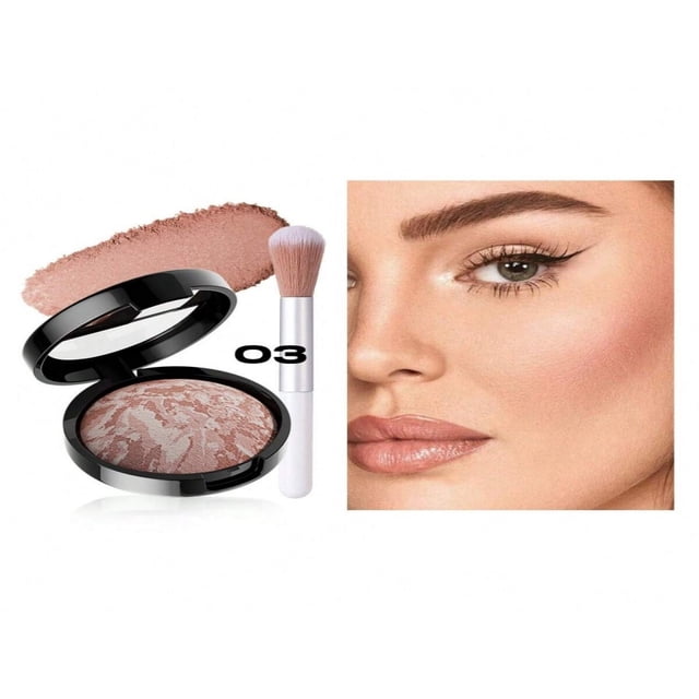 Corrector iluminador, fijador de maquillaje, multicolor, resistente al agua, que no se mancha, polvo horneado, 12 g, maquillaje facial