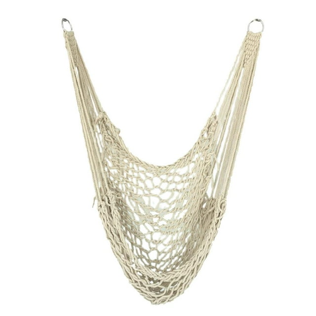Almencla Portable Hammock Swing Camping Rope home and indoor 20KG Load , White, 80x110cm